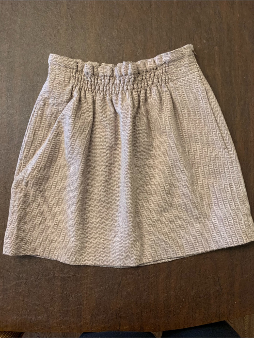 J. Crew Wool-Blend Skirt in Light Tan - size 8